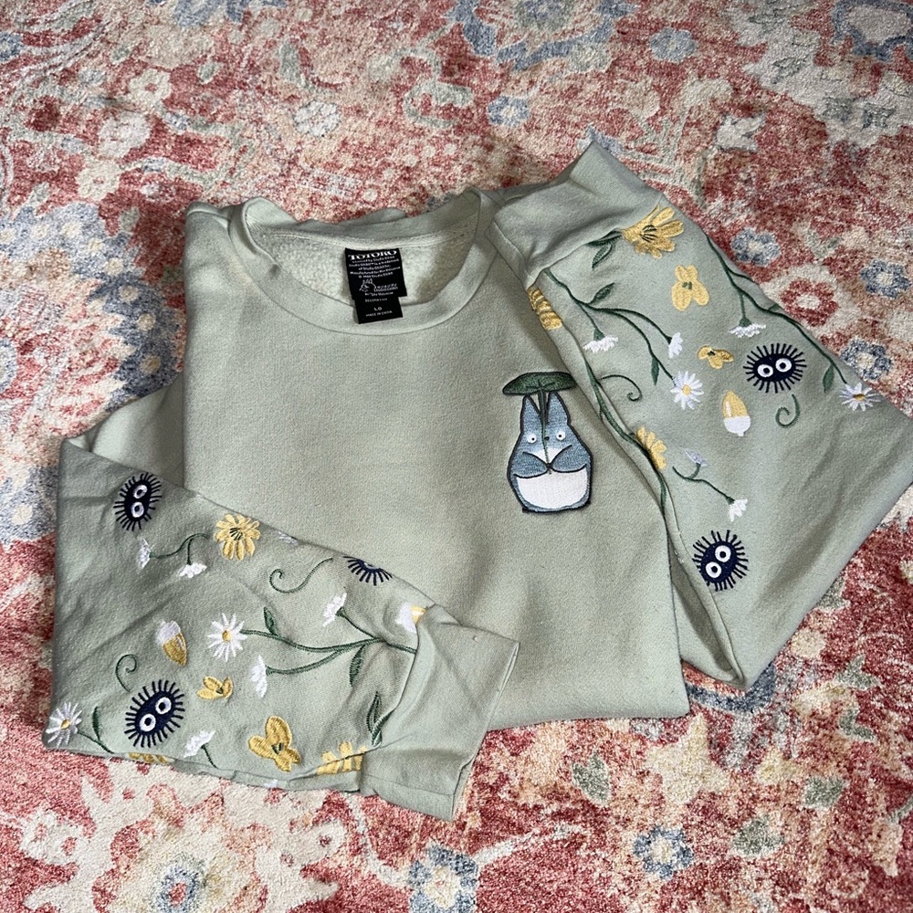 Embroidered Totoro Sweatshirt